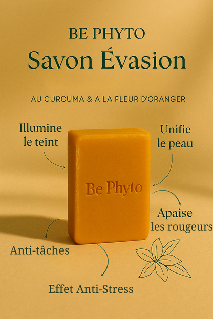 DUO ÉVASION : Savon Naturel au Curcuma et Porte-Savon Magnétique